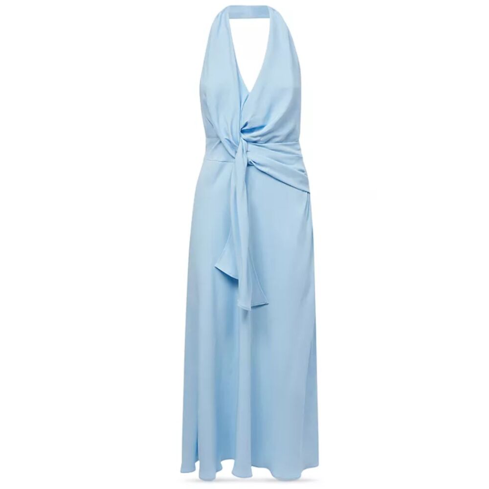 REISS Amber Drape Halter Dress - Size 14 - Runs Small - NWT
